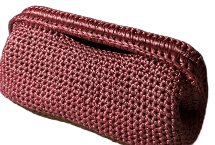 OSHA woven clutch — burgundy